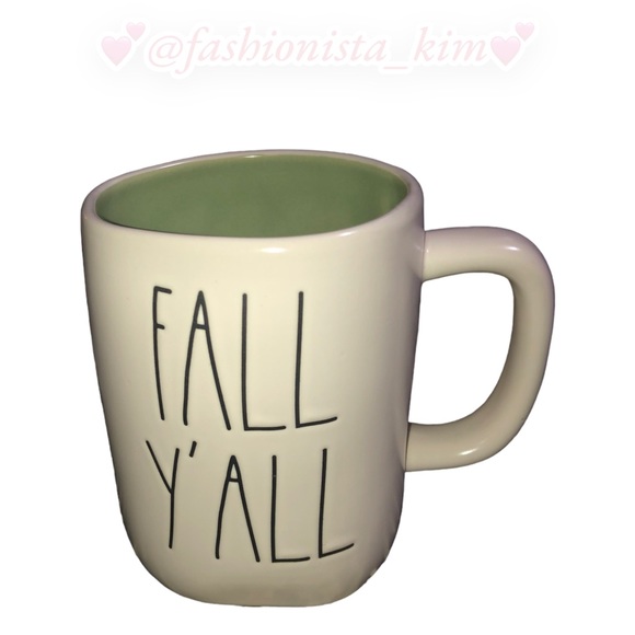 New Rae Dunn Fall Y’all mug with leaf on back - Picture 2 of 5